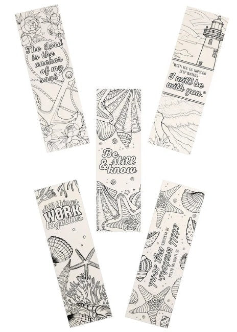 Bookmark Colouring Set Five Piece: He Leads Me Beside Still Waters
