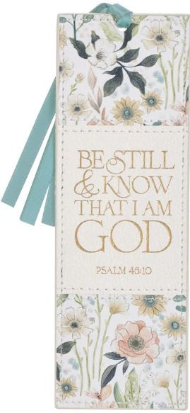 Bookmark Faux Leather: Be Still & Know That I Am God