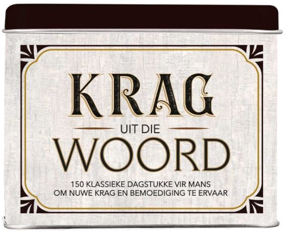 Krag Uit Die Woord Afrikaans Cards In Tin