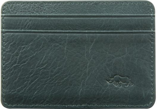 Card And ID Holder Genuine Leather: Midnight Blue