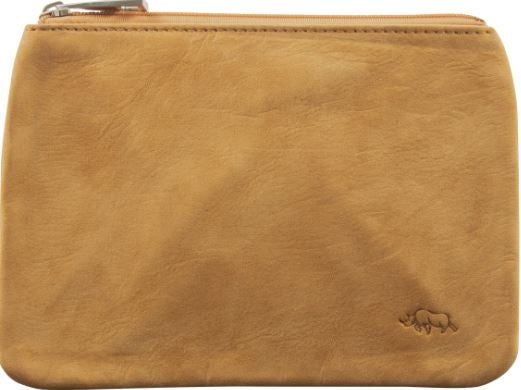 Coin Purse Medium Genuine Leather: Tan