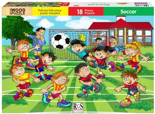 18 Piece Wooden Soccer