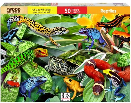50 Piece Wooden Reptiles