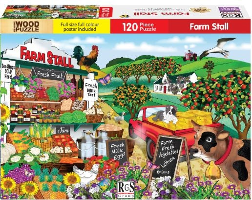 120 Piece Wooden Farm Stall