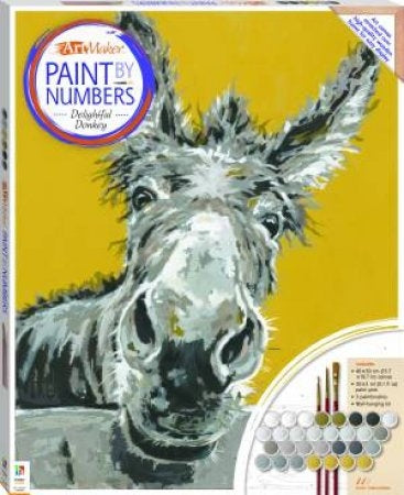 Paint By Numbers Canvas: Delightful Donkey