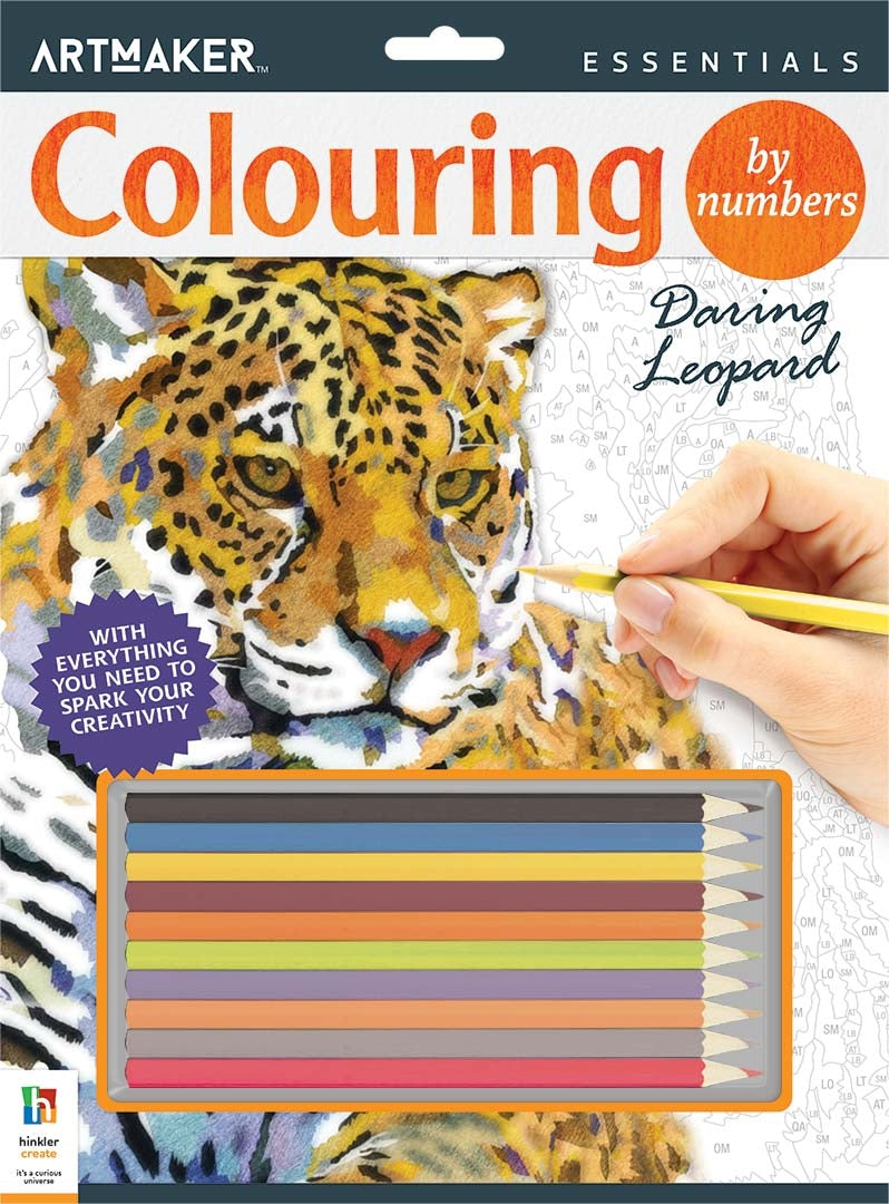 Art Maker Essentials Colouring by Numbers: Daring Leopard