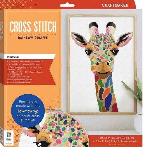 Craft Maker Cross-stitch Kit: Bright Giraffe
