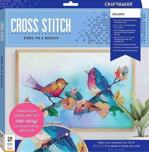 Craft Maker Cross-stitch Kit: Birds on a Branch