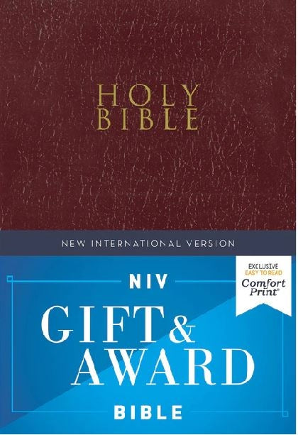 The Bible NIV Gift & Award Bible Red Letter Edition Burgundy