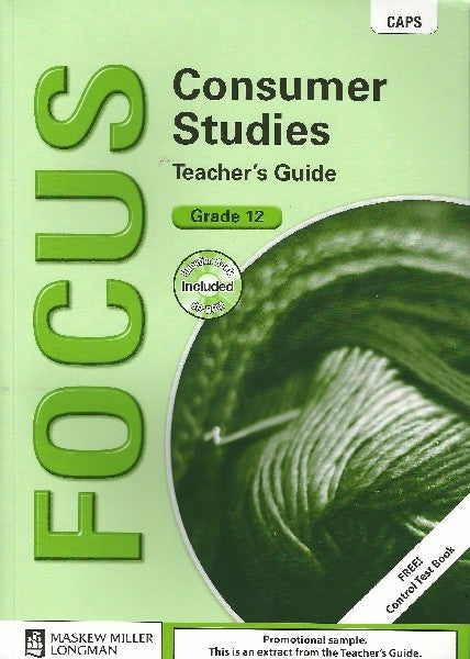 Focus Consumer Studies Grade 12 Teachers Guide