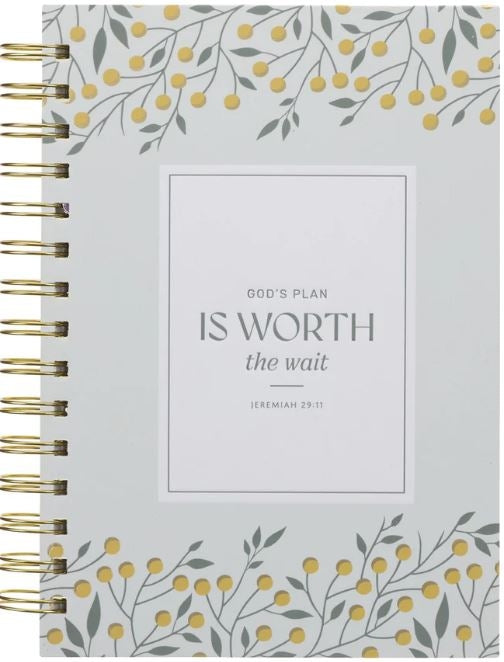 God's Plan Is Worth the Wait Hardcover Wirebound Journal