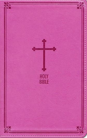 Bible NKJV Deluxe GiftRed Letter Pink Imitation Leather
