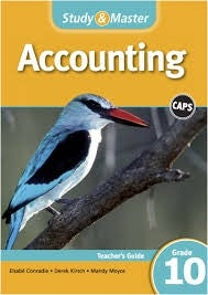 Study and Master Accounting Grade 10 Teachers Guide