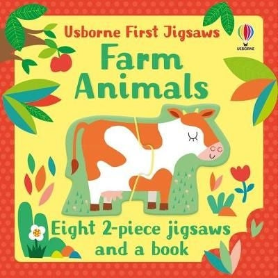 8 x 2 Piece First Jigsaws and Book: Farm Animals