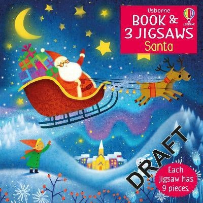 9 Piece Santa - 3 puzzles with book