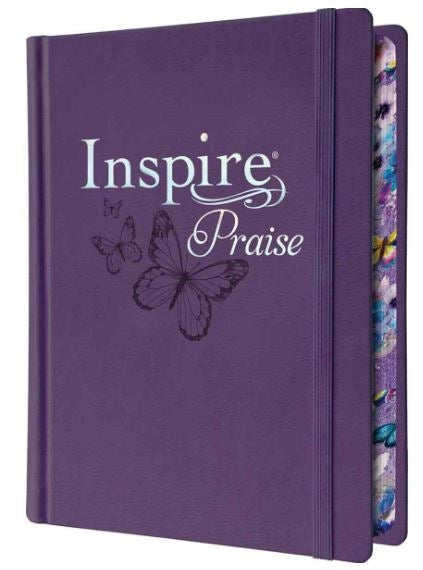 Bible NLT Purple Faux Leather Hardcover Inspire Praise Filament-Enabled Edition