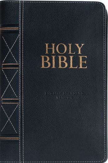 The Bible ESV Standard Thumb Indexed With Zip Black (Imitation Leather)