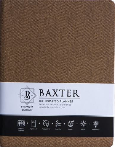 Baxter Undated Planner Large Premium Edition Brown
