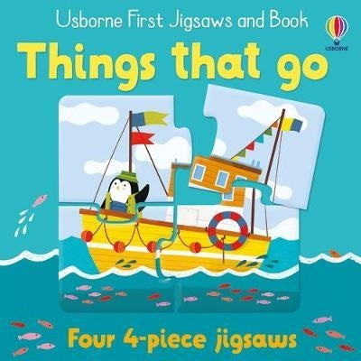 4 x 4 Piece First Jigsaws And Book: Things that go