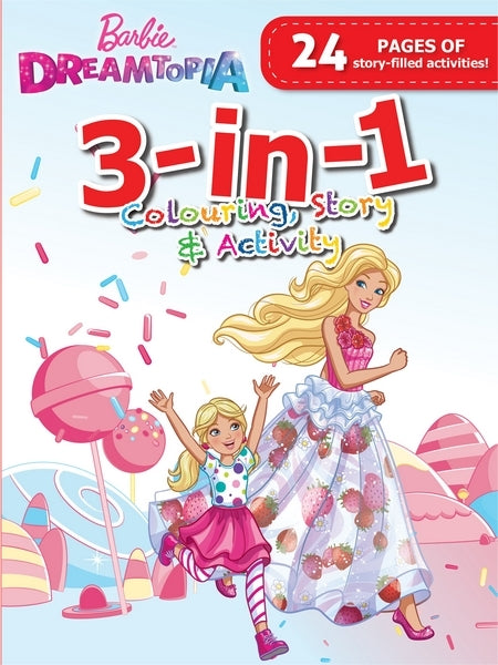 Barbie 3-in-1 Colouring, Story, Activity
