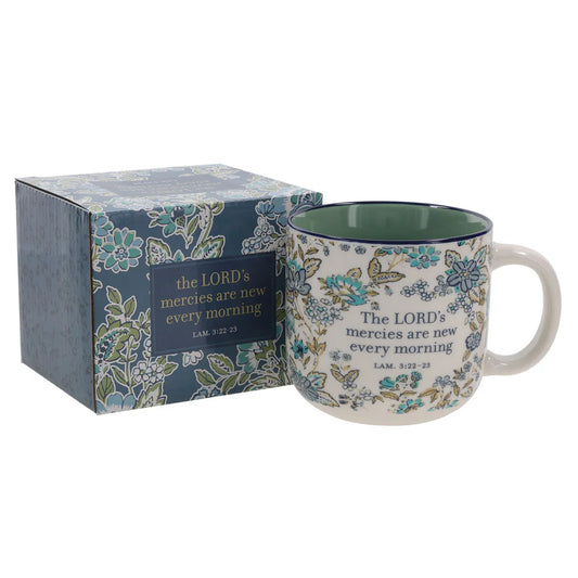 Ceramic Mug: Lord's Mercies Are New Every Morning Teal