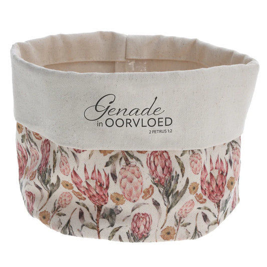 Genade in Oorvloed Canvas Planter Cover