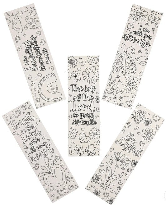 Bookmark Colouring Set Five Piece: Be Joyful