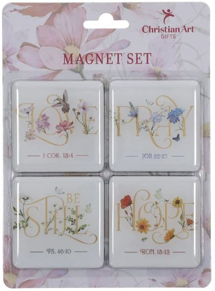 Love Hope Pray Be Still Four-Piece Magnetic Set