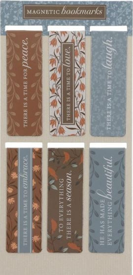 To Everything There Is a Season Magnetic Bookmarks Set Of 6