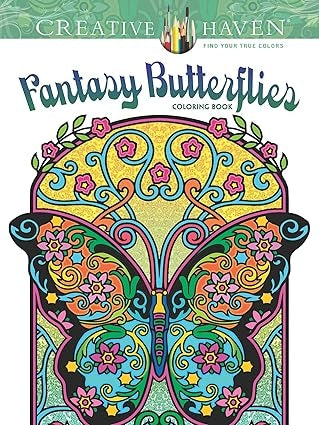 Creative Haven Fantasy Butterflies Coloring Book