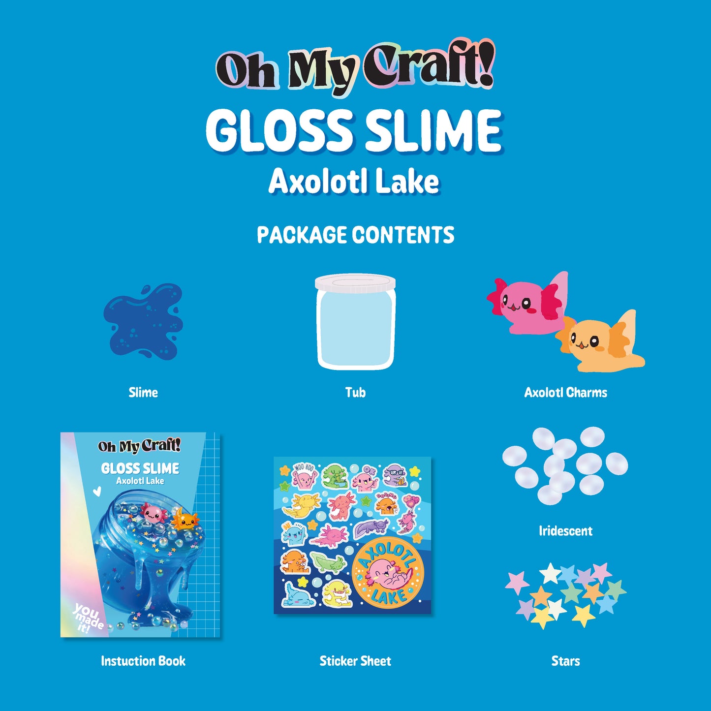 OMC! Oh My Craft Axolotl Lake Slime Kit