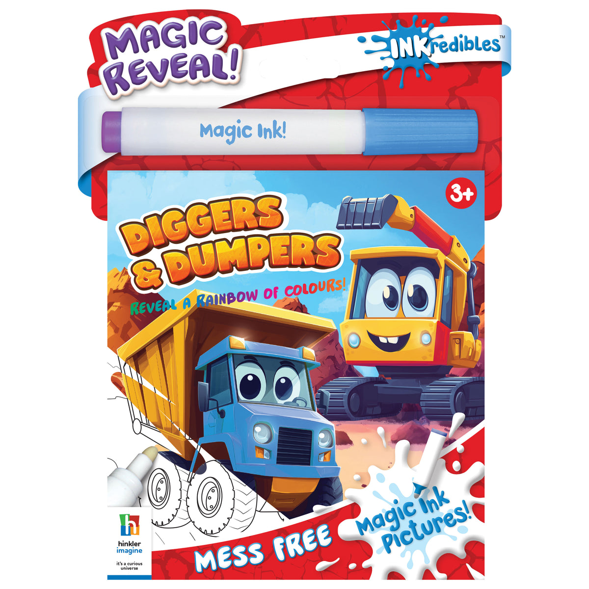 Inkredibles Diggers & Dumpers Magic Ink