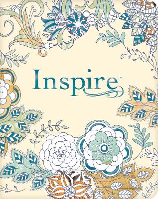 Bible NLT Cream Floral Paperback Inspire Filament-Enabled