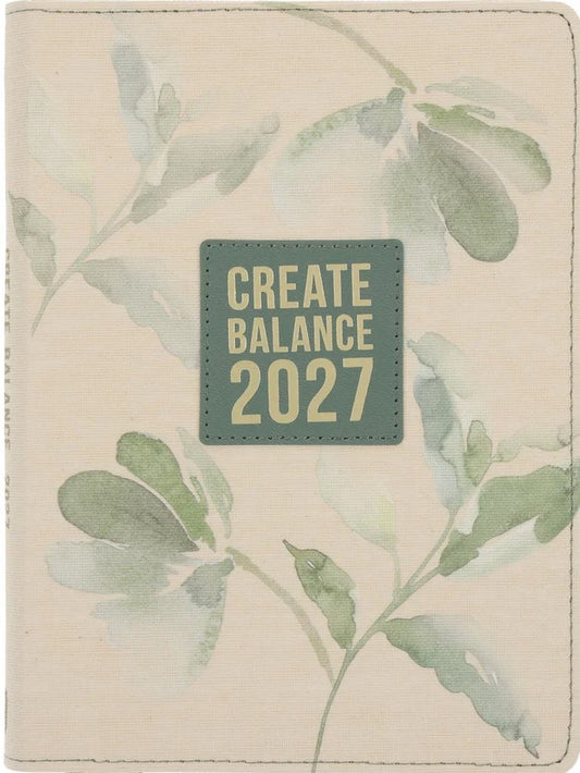 2027 Daily Planner for Women Create Balance (Imitation Leather with Zip)