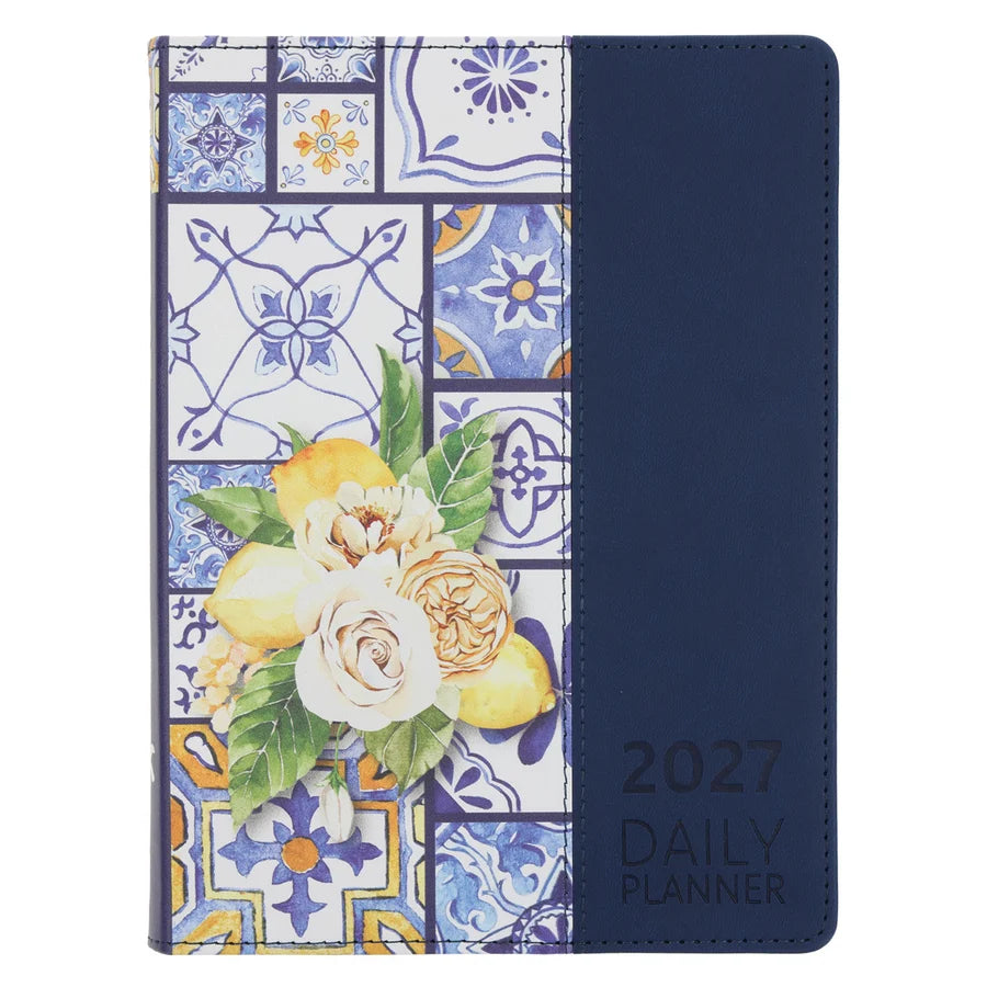 2027 Daily Planner Lifestyle for Women Moroccan Tiles (Imitation Leather)