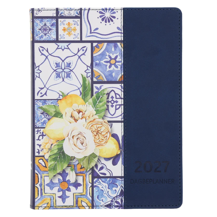 2027 Dagbeplanner Leefstyl vir die Vrou Teëls (Kunsleer)