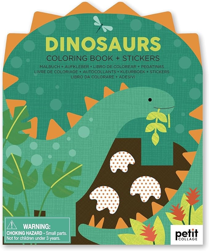 Dinosaurs Coloring Book with Stickers