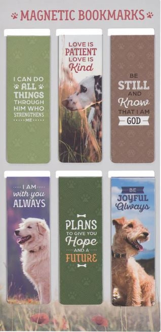 Dogs Six-Piece Magnetic Bookmark Set