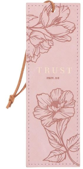 Bookmark Faux Leather: Trust Pink