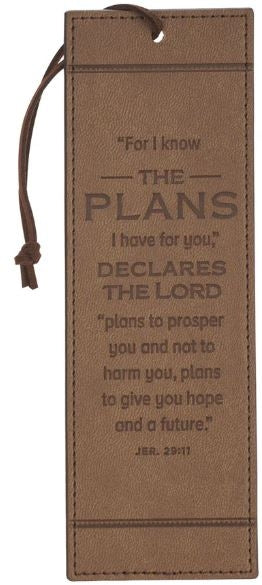 Bookmark Faux Leather: I Know the Plans
