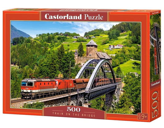 500 Piece Train on the Bridge