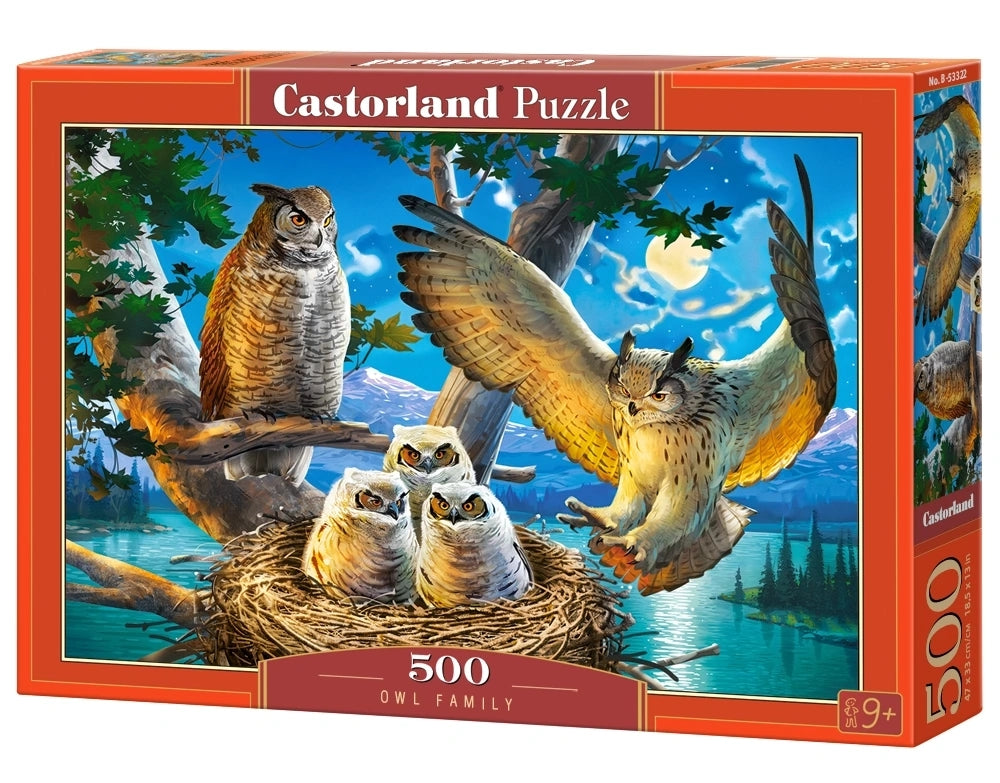 500 Piece Owl Family