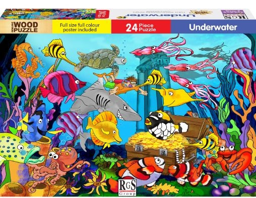 24 Piece Wooden Underwater