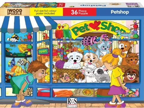 36 Piece Wooden Petshop