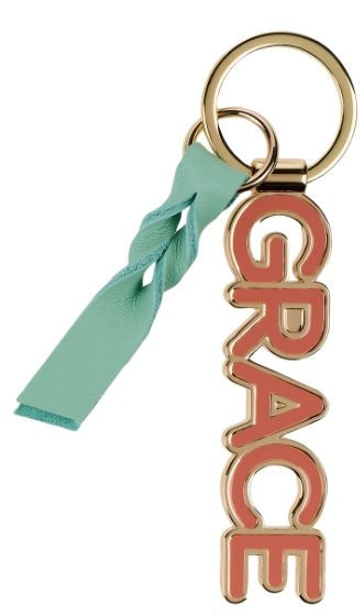 Grace Red Metal Key Ring