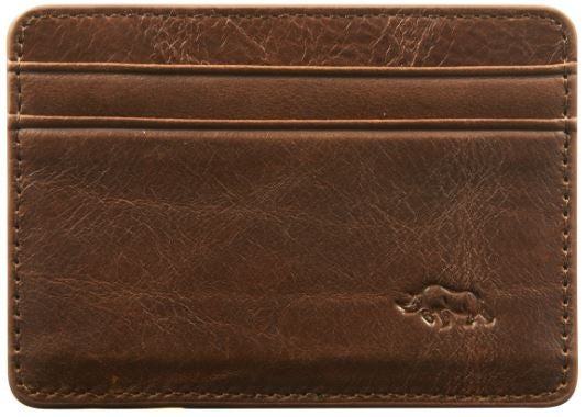 Card And ID Card Holder Genuine Leather: Brown