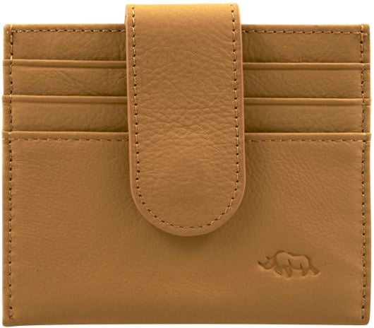 Wallet Genuine Leather: Tan With Clip Closure