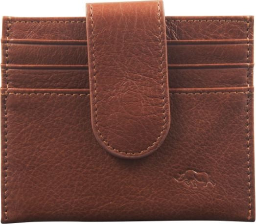 Wallet Genuine Leather: Rusty Brown With Clip Closure