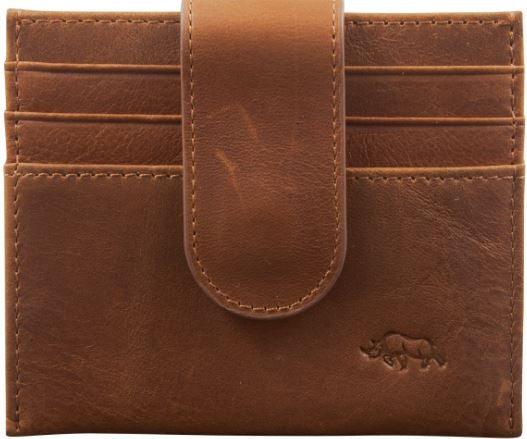 Wallet Genuine Leather: Brown With Clip Closure