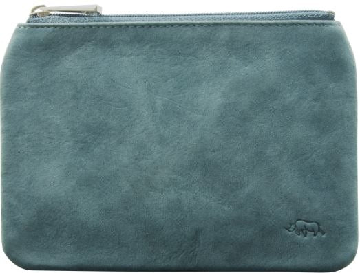 Coin Purse Medium Genuine Leather: Blue